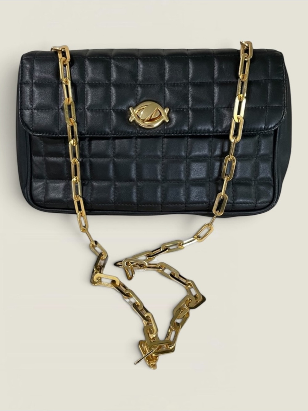 GIANI BERNINI Quilted Black Leather Bag